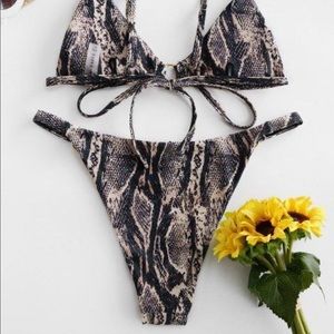 Snake print bikini